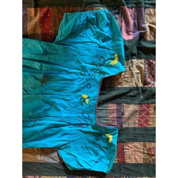 Vintage Mexican Fiesta Dress Sz Small -Med. Cotton 1960’s - Picture 8 of 11